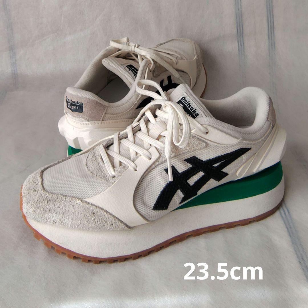 オニツカタイガー MOAGE CO モアージュ ホワイト✕グリーン 23.5cm