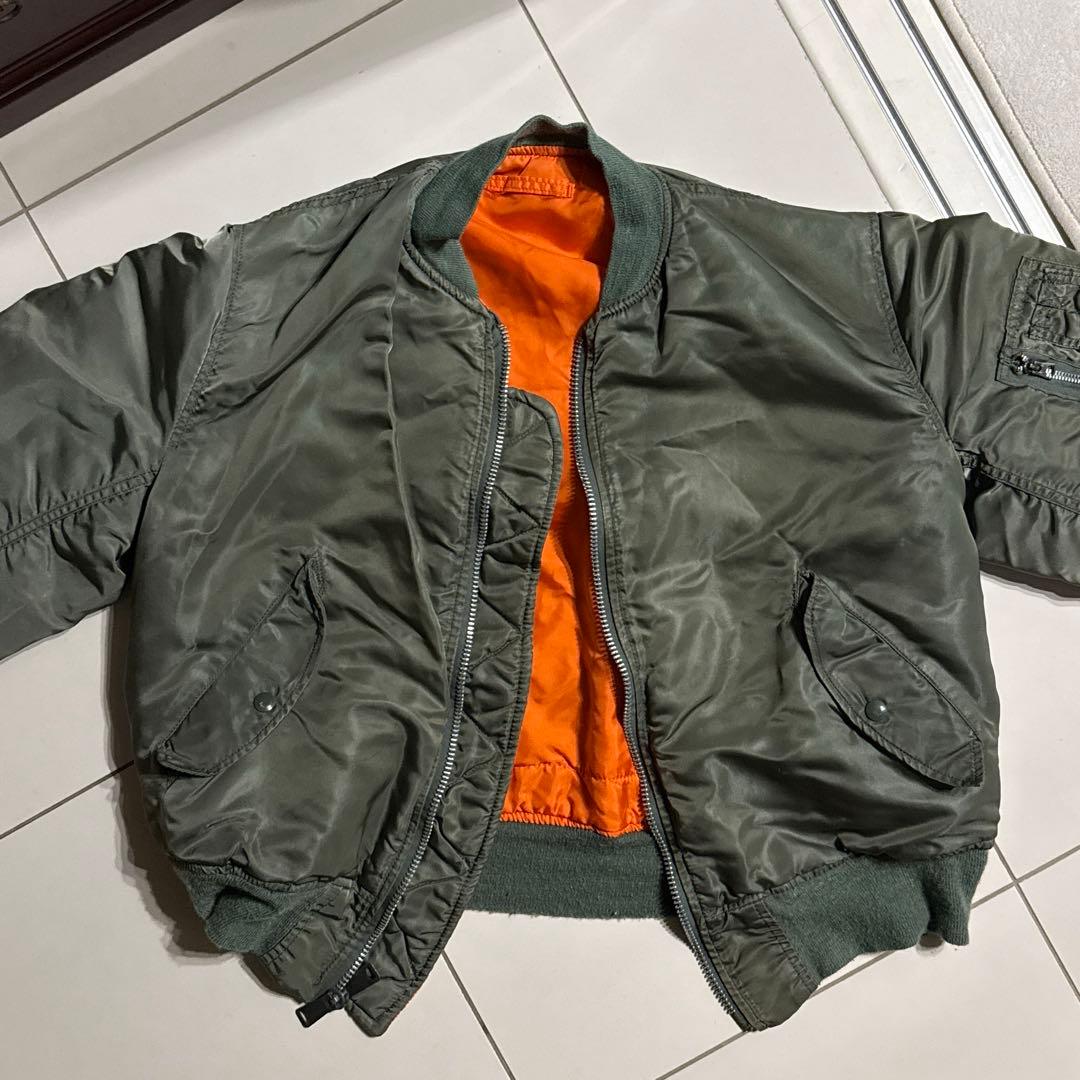 80's アメリカ製 ALPHA INDUSTRIES MA-1 旧モデル L
