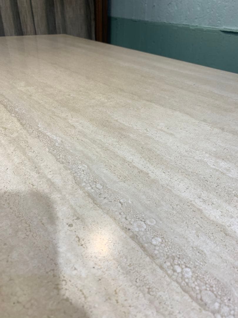 【直接取引限定】トラバーチン　天板　テーブルトップ　大理石　ベージュ