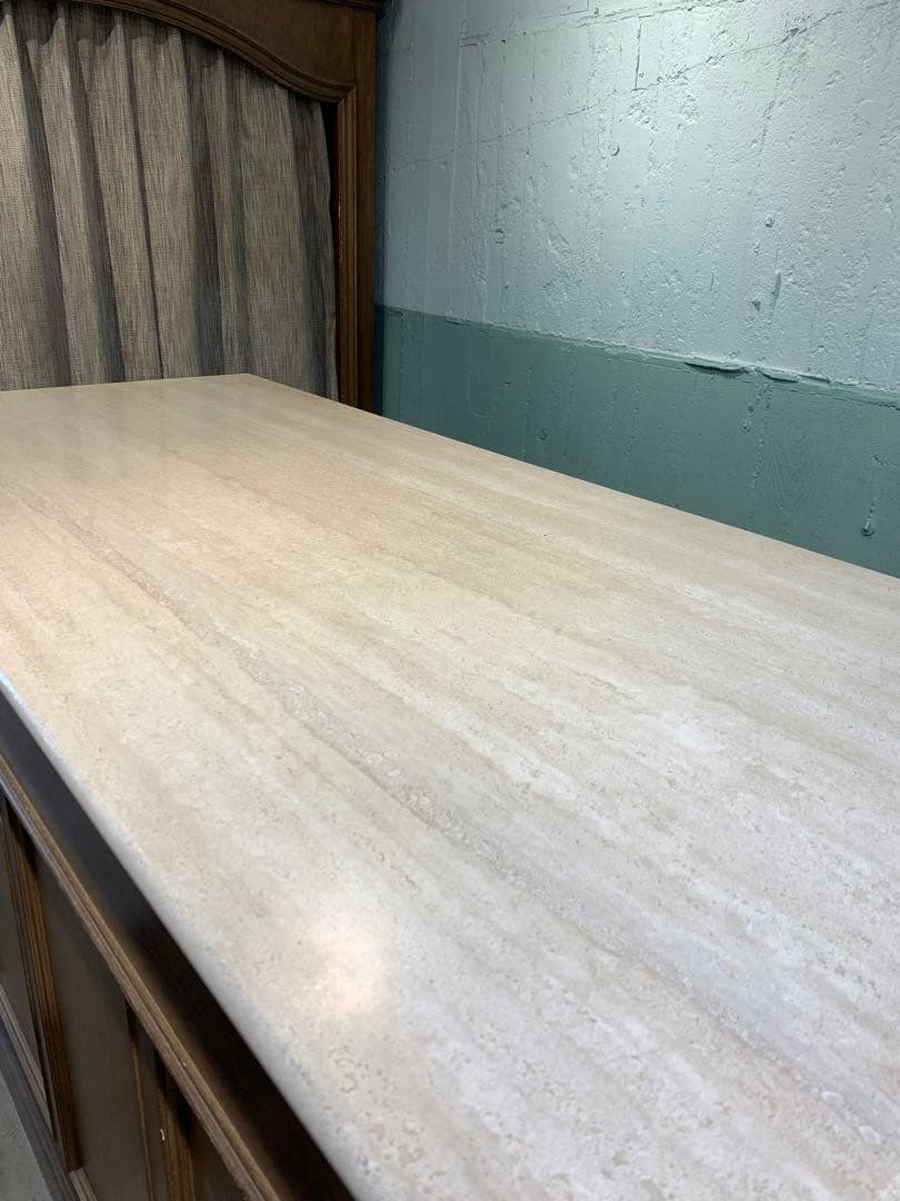 【直接取引限定】トラバーチン　天板　テーブルトップ　大理石　ベージュ