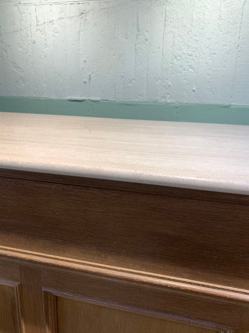 【直接取引限定】トラバーチン　天板　テーブルトップ　大理石　ベージュ