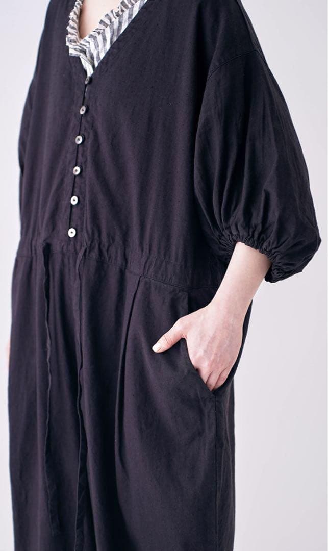 nest Robeネストローブ upcycleLinoバルーンスリーブサロペット