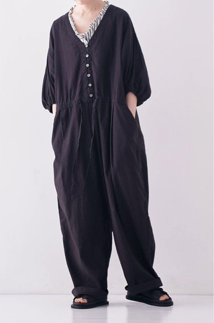 nest Robeネストローブ upcycleLinoバルーンスリーブサロペット