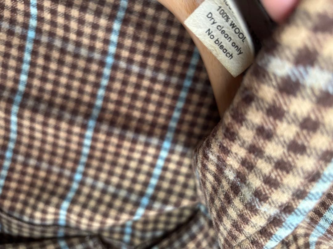 Dries van noten チェック柄ジャケットウール100%