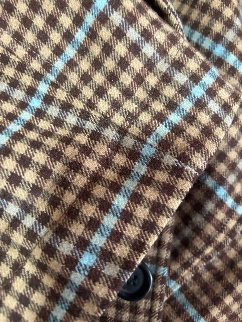 Dries van noten チェック柄ジャケットウール100%