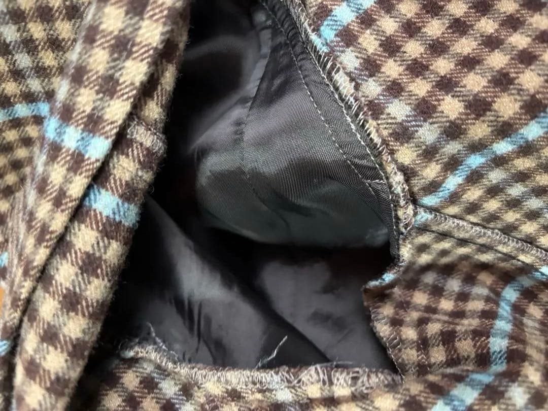 Dries van noten チェック柄ジャケットウール100%