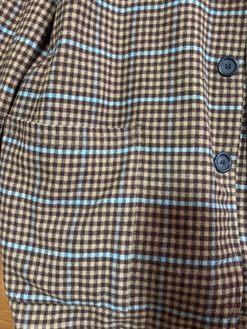 Dries van noten チェック柄ジャケットウール100%