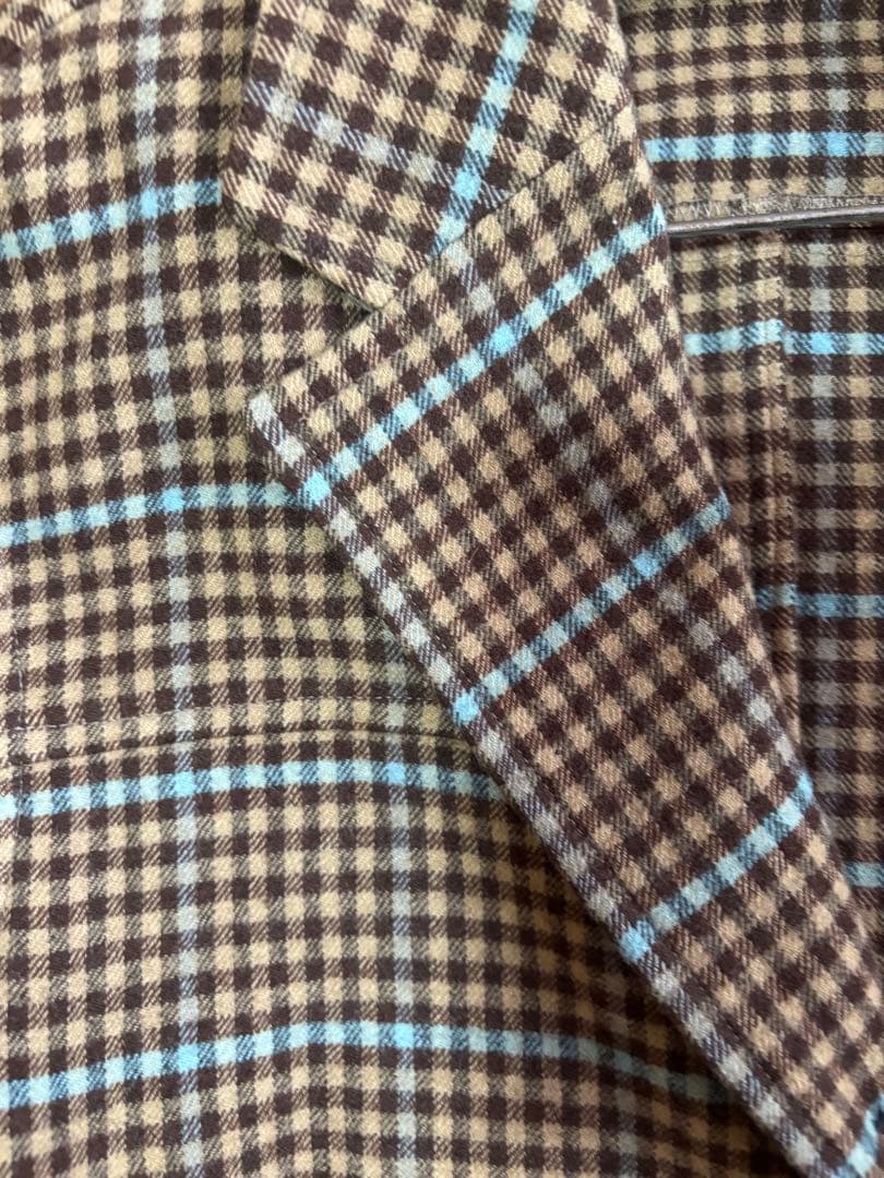 Dries van noten チェック柄ジャケットウール100%