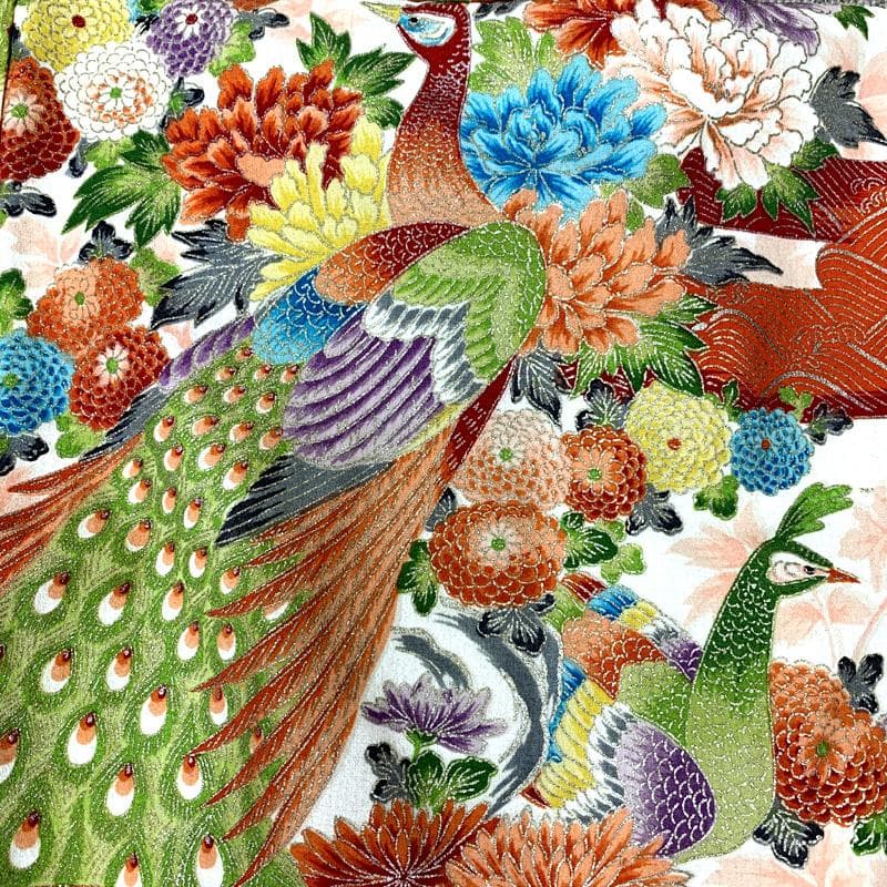 507ax12□お宮参り アンティーク 女児 祝い着 七五三にも 孔雀□状態良好