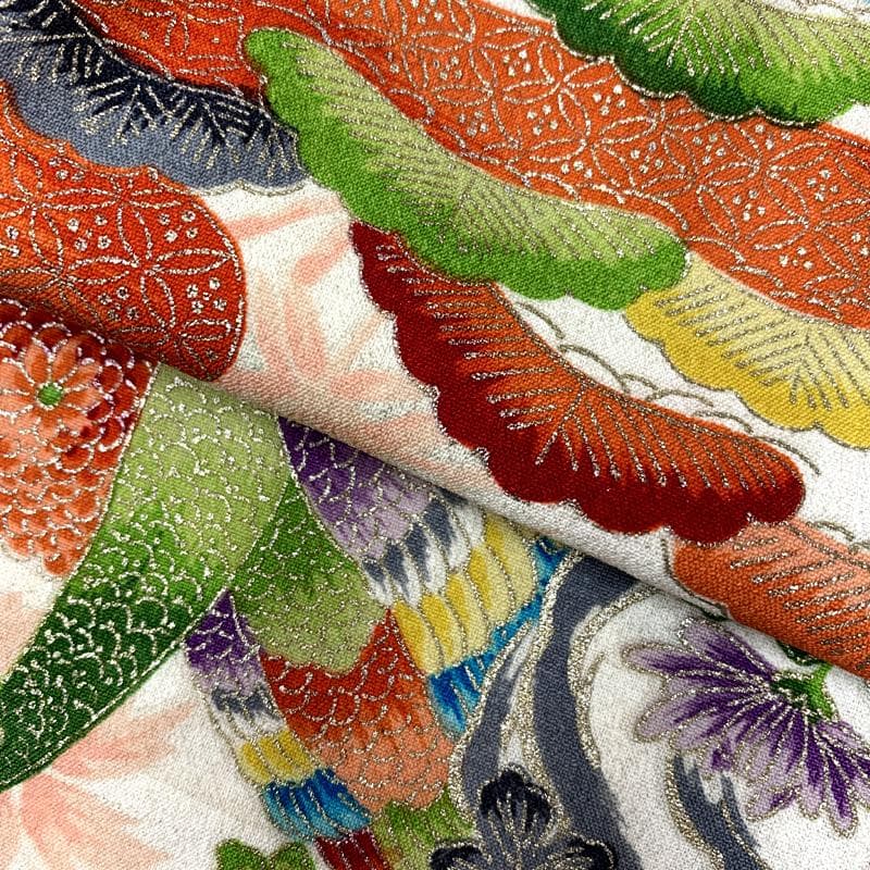 507ax12□お宮参り アンティーク 女児 祝い着 七五三にも 孔雀□状態良好