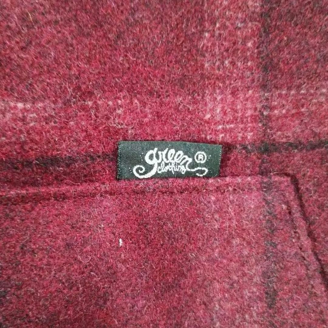 WOOL FLANNEL SHIRTS Mサイズ バーガンディ