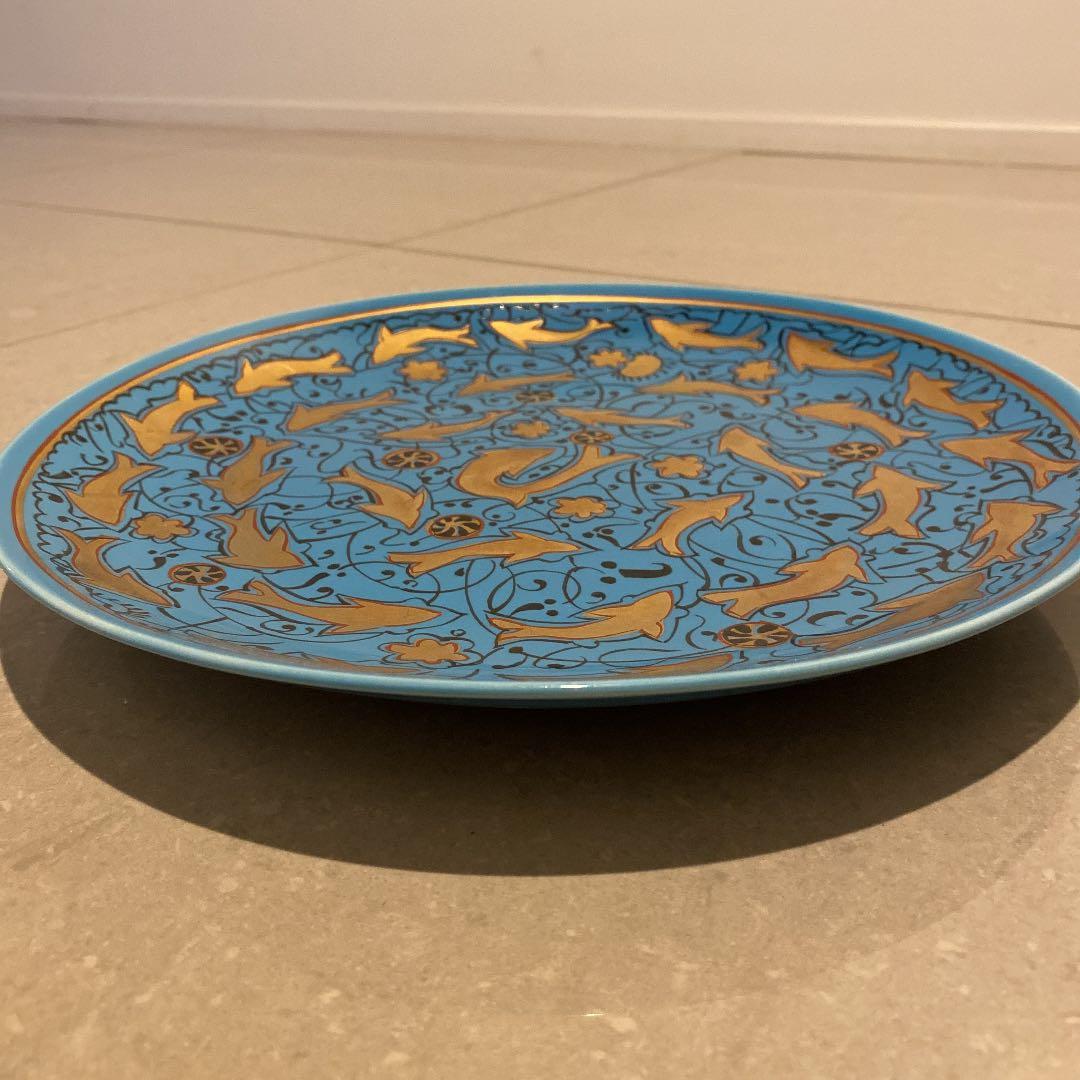 人間国宝 加藤卓男 加藤幸兵衛 幸兵衛窯 青釉魚文皿 【KEIITO】