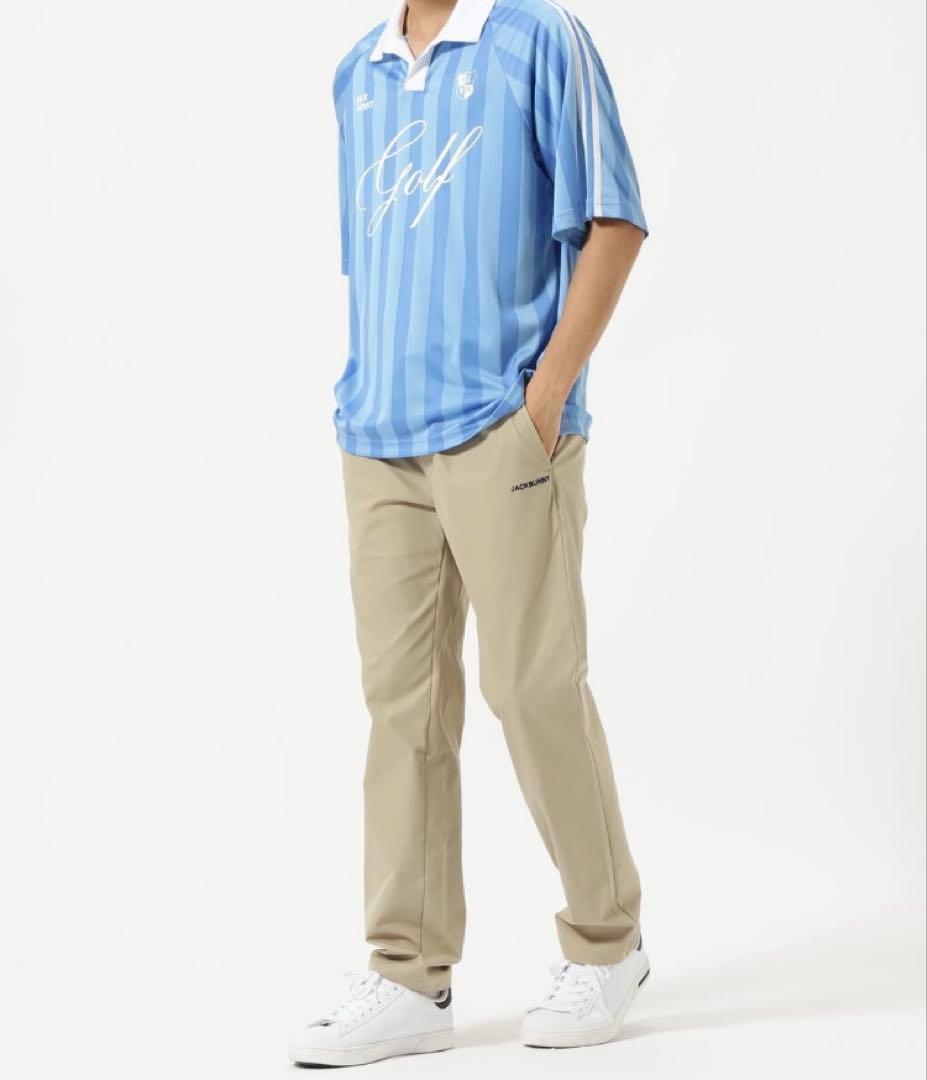 新品 パーリーゲイツ ジャックバニー ポリエステルツイルパンツ(6)LLベージュ