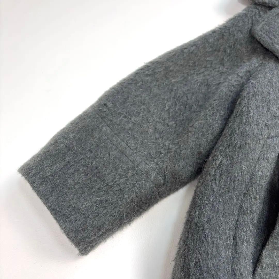 スナイデル コクーンダブルコート ウール アルパカ混 グレー オーバーサイズ