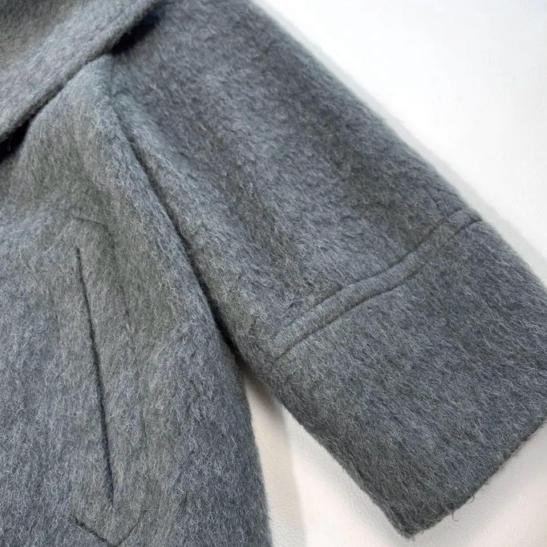 スナイデル コクーンダブルコート ウール アルパカ混 グレー オーバーサイズ
