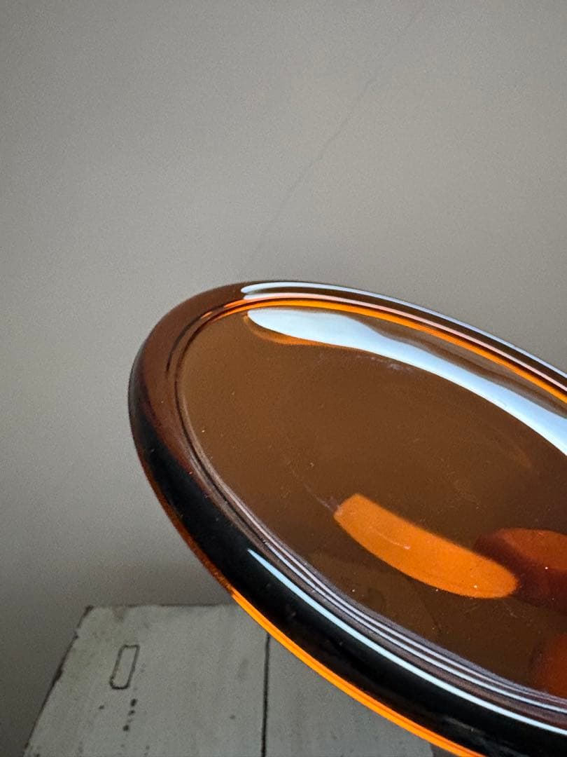 アラビアLuna ルナ　ガラスプレート　4枚セットブラウン　フィンランド