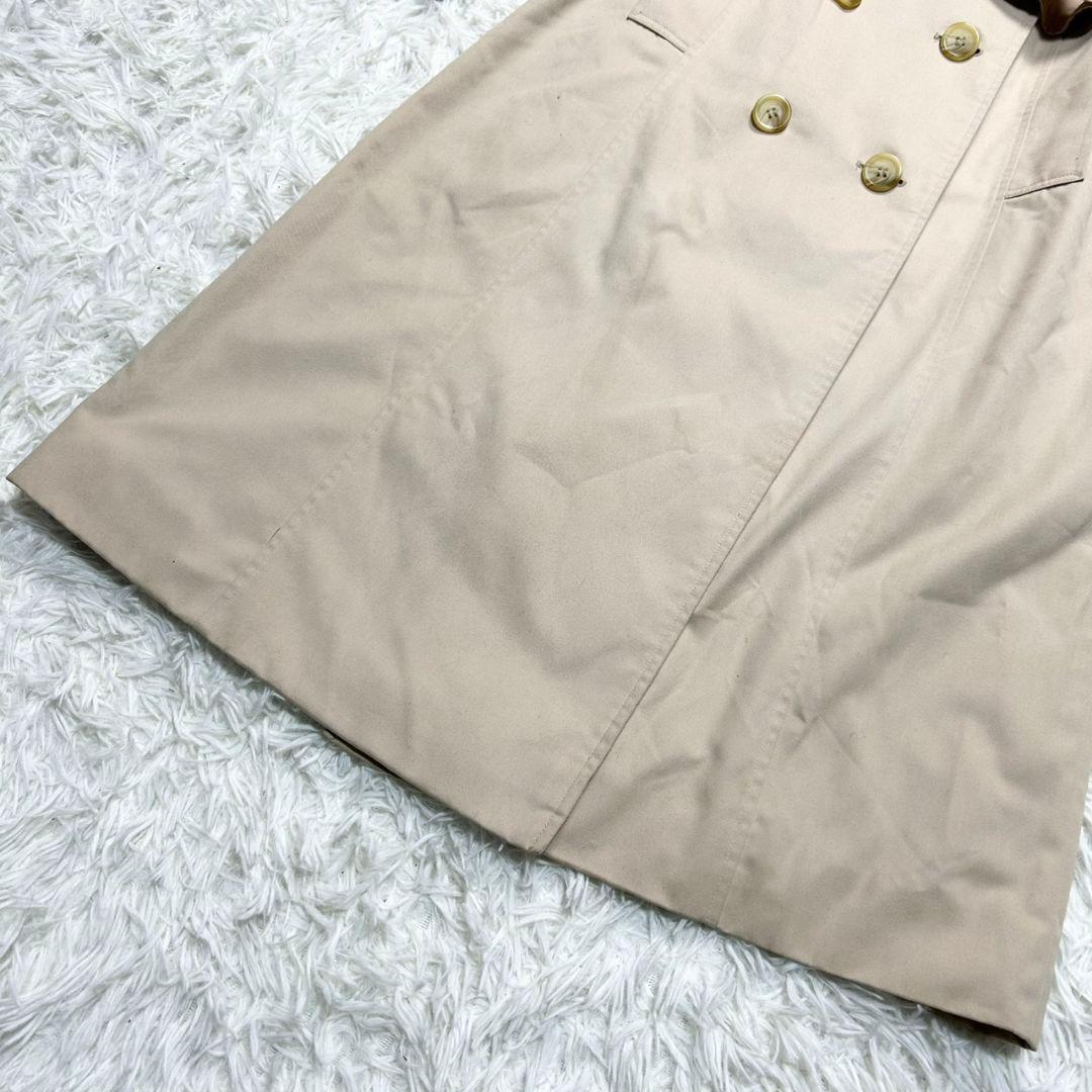 【美品】バーバリー トレンチコート メガチェック ベルト付き ベージュ 150