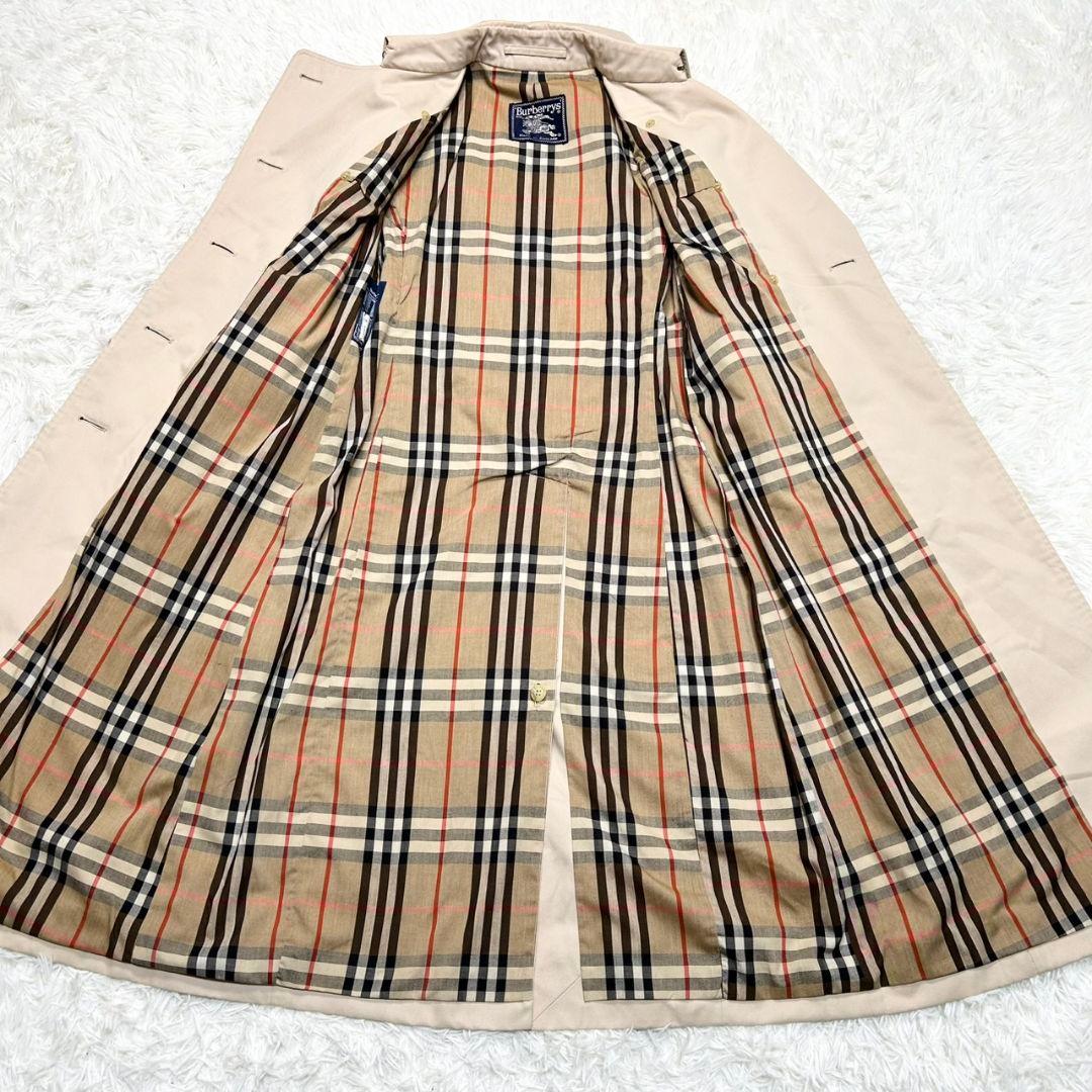 【美品】バーバリー トレンチコート メガチェック ベルト付き ベージュ 150