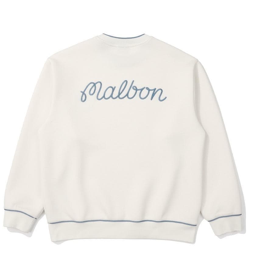 【新品白M】マルボン ゴルフ トレーナー スウェット トップス 長袖 メンズ