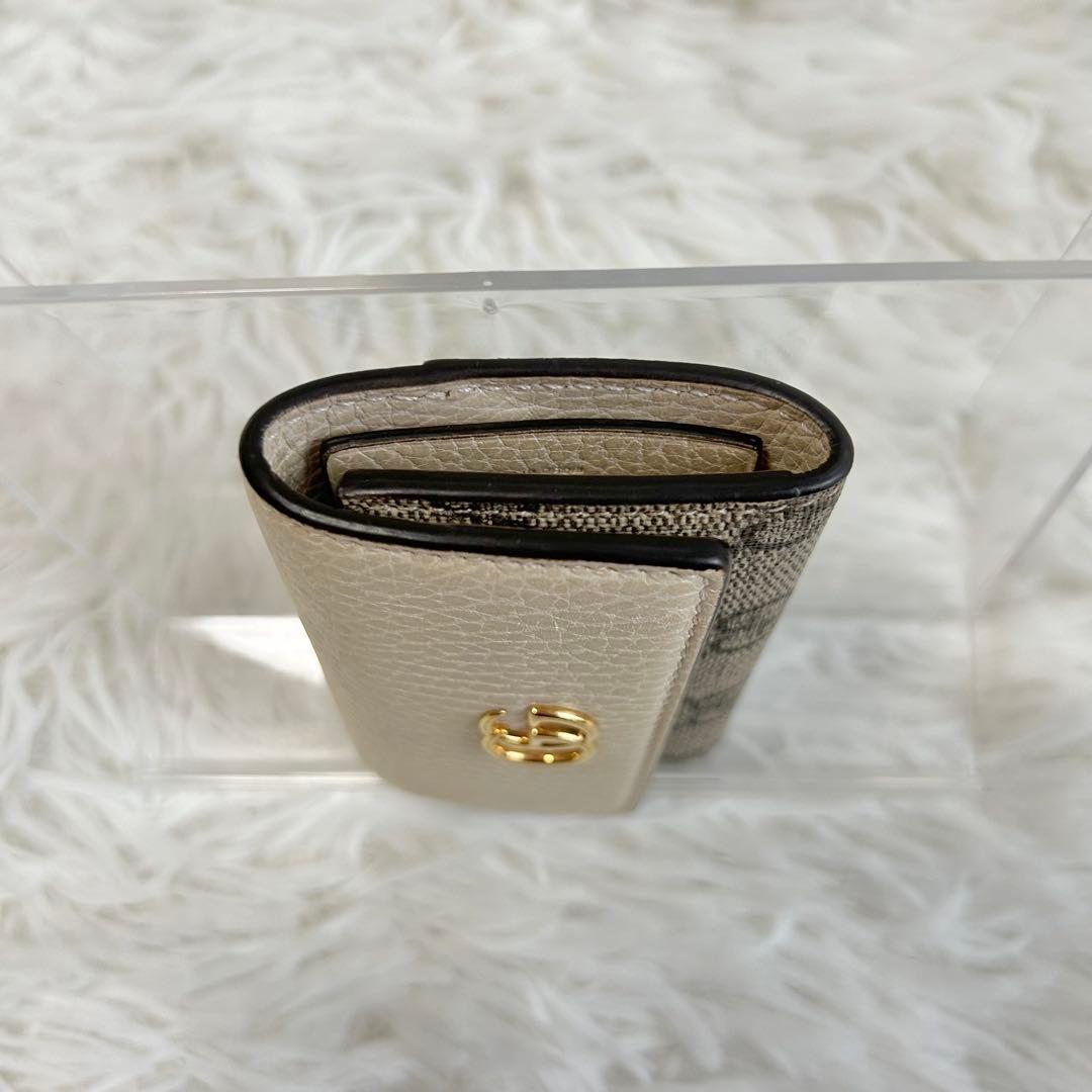 GUCCI GG柄 マーモント 6連 キーケース レザー PVC アイボリー