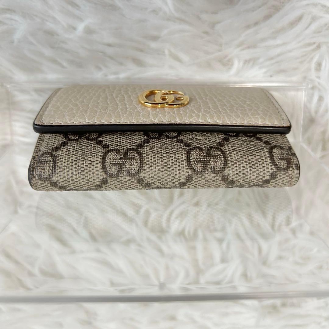 GUCCI GG柄 マーモント 6連 キーケース レザー PVC アイボリー