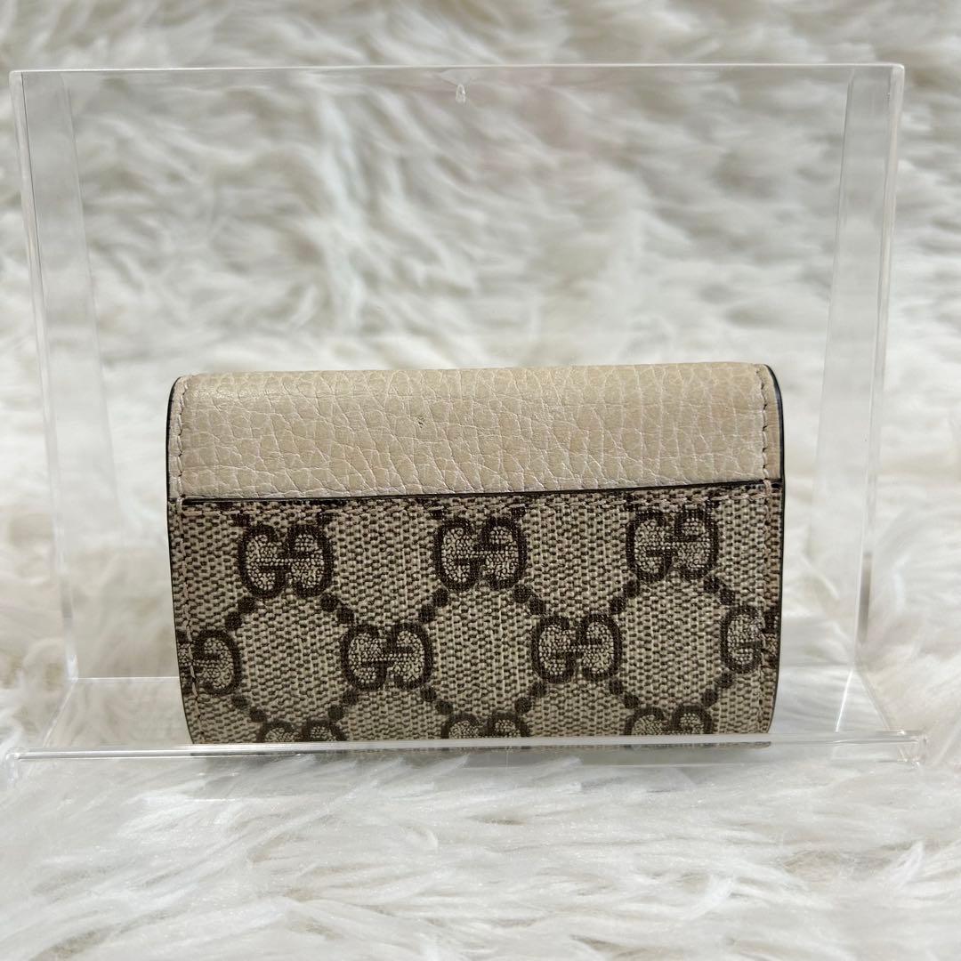 GUCCI GG柄 マーモント 6連 キーケース レザー PVC アイボリー
