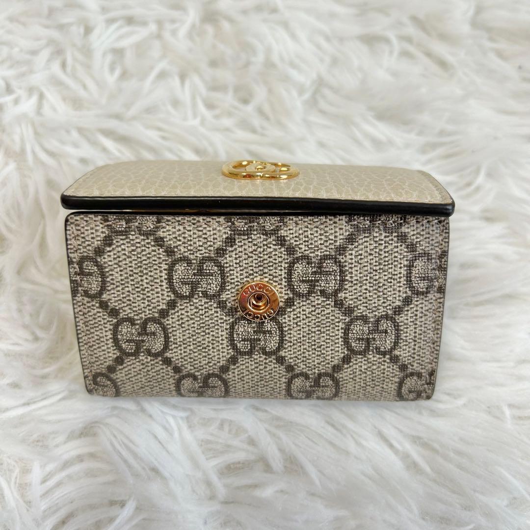 GUCCI GG柄 マーモント 6連 キーケース レザー PVC アイボリー