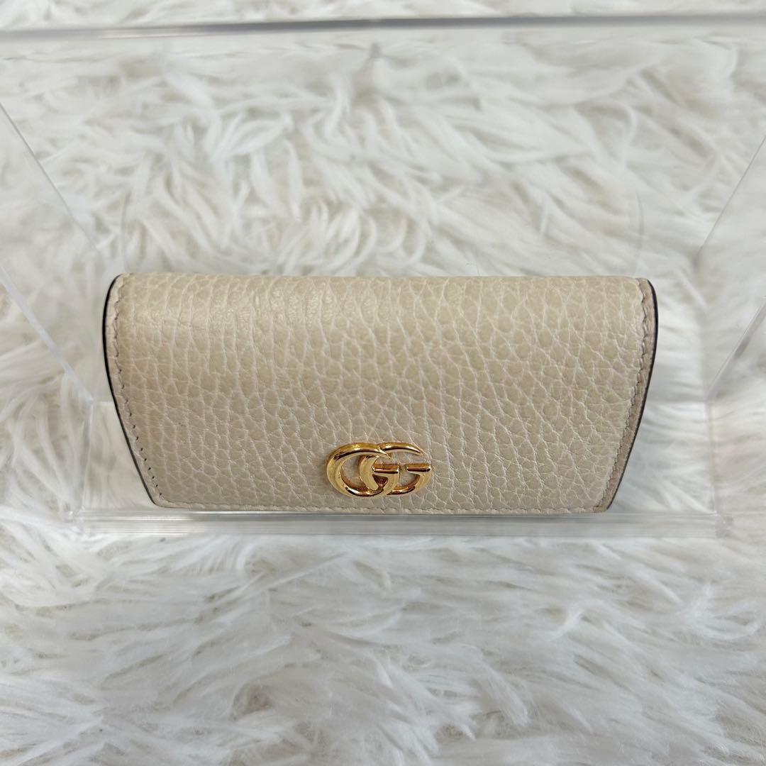GUCCI GG柄 マーモント 6連 キーケース レザー PVC アイボリー