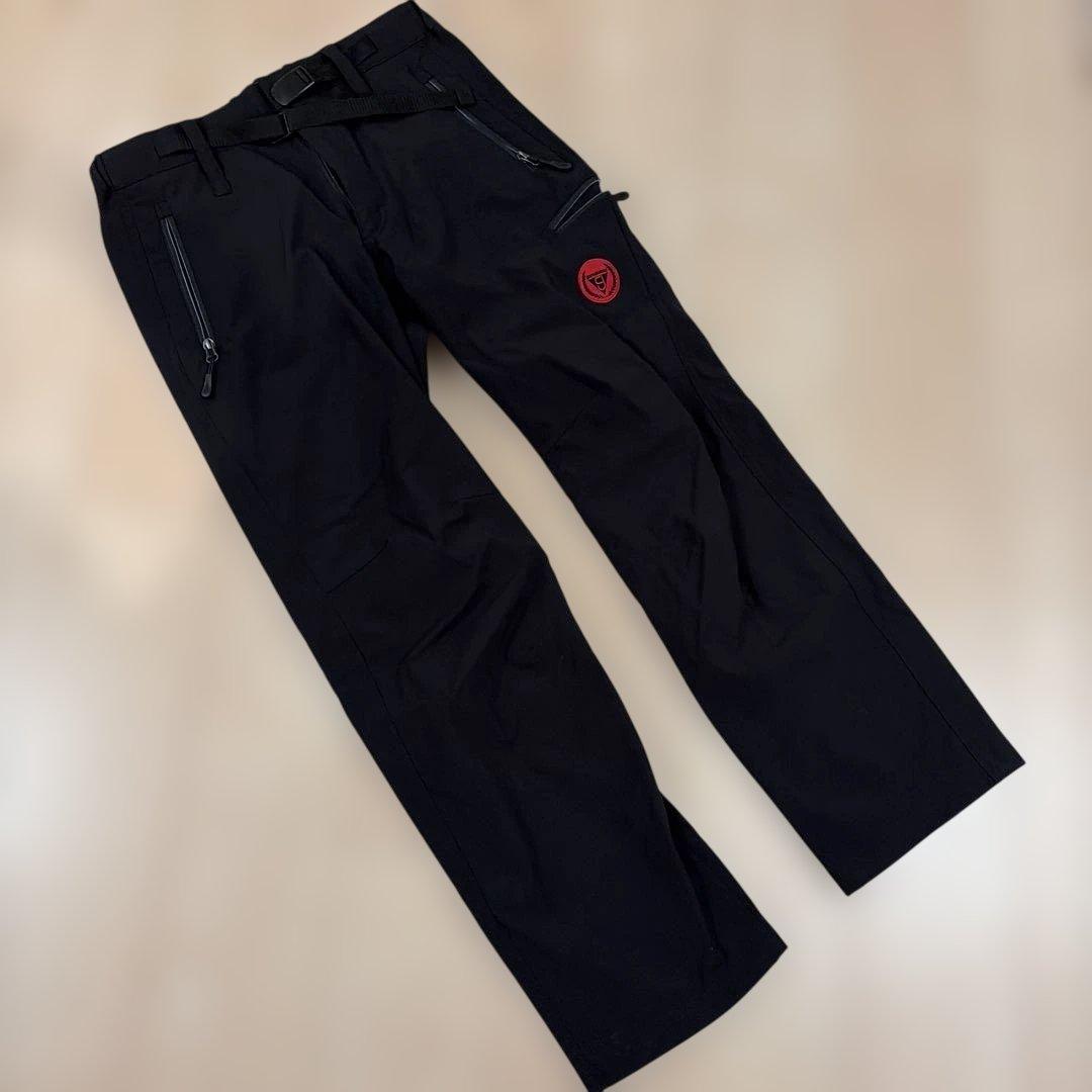 【がまかつ】美品 黒 ズボン 釣り フィッシングパンツ GM-3524