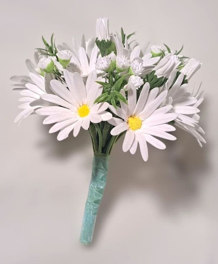 保護猫ファミリー クレイフラワー ブーケ型アレンジメント5点