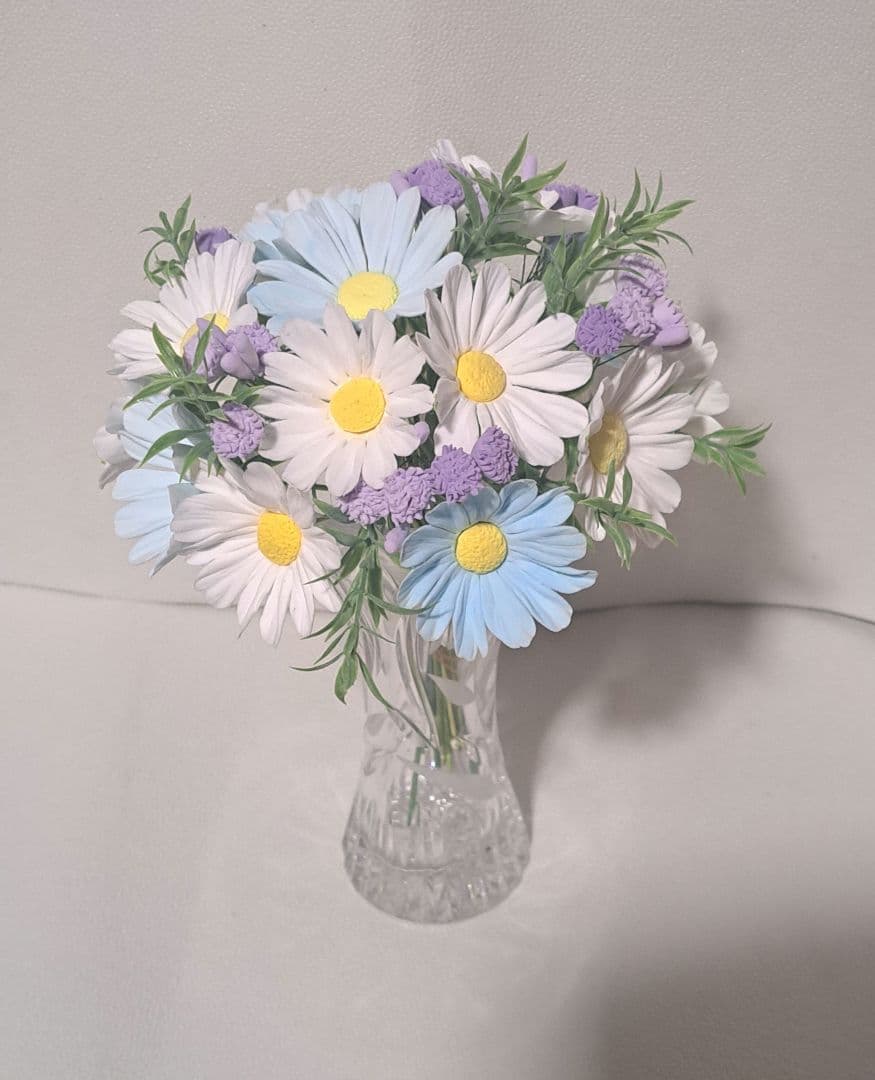 保護猫ファミリー クレイフラワー ブーケ型アレンジメント5点