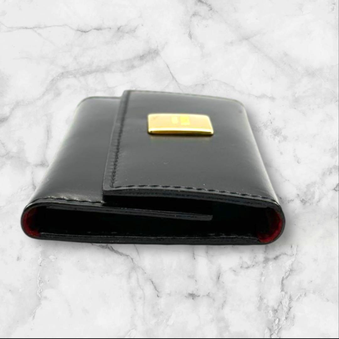 ヴィンテージ　セリーヌ　キーケース　ブラック　レッド　ゴールド　鍵　本革