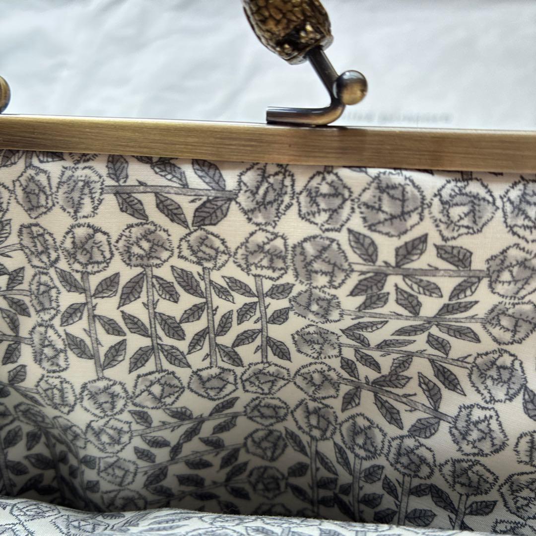 ミナペルホネン 生地使用　パッチワーク　がま口ポーチ　ハンドメイド