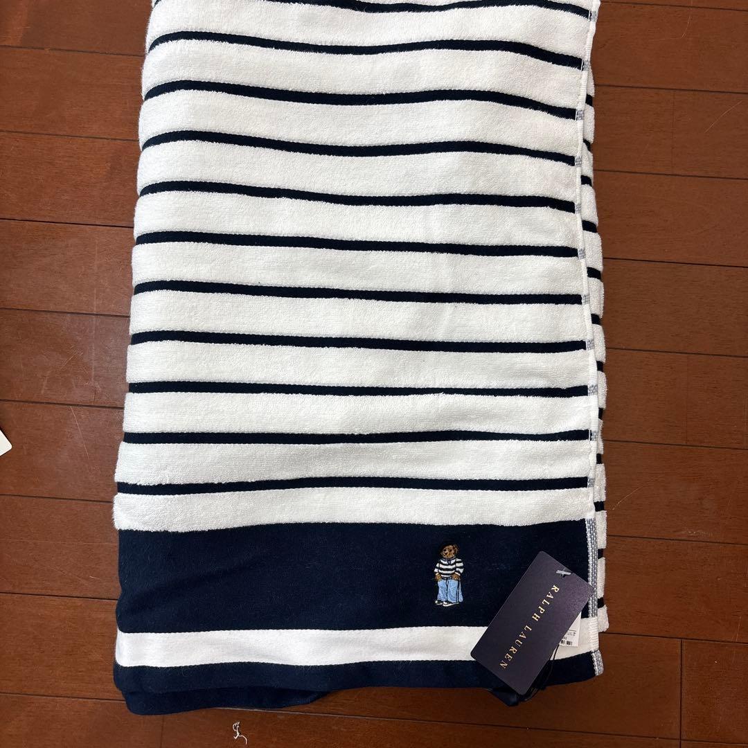 Ralph Lauren ストライプタオルケット 140×200cm
