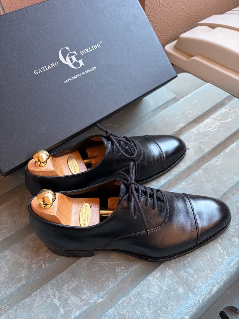 【年始特価】GAZIANO & GIRLING ブラック ドレスシューズ7E