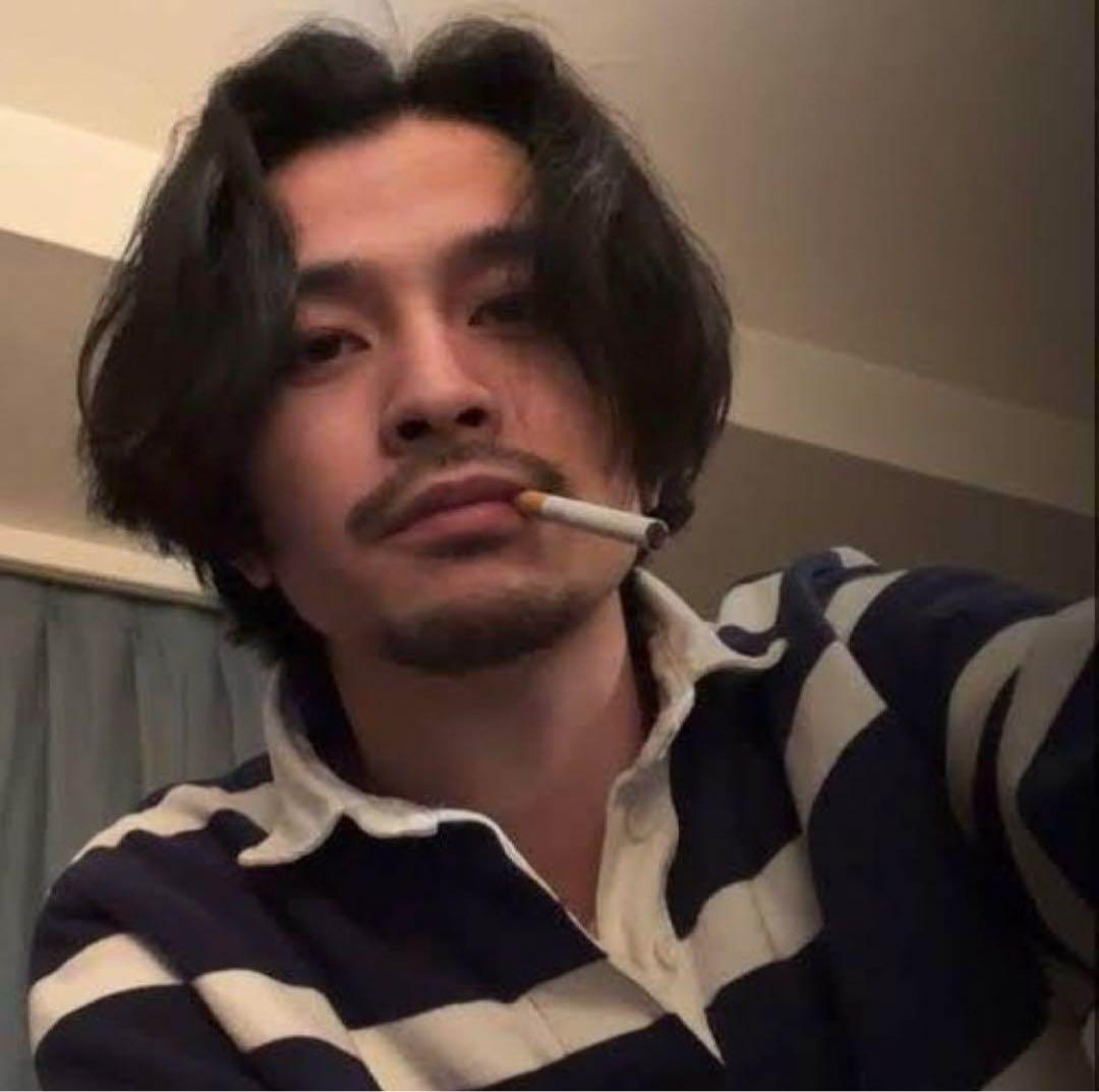 ラルフローレン ボーダー ラガーシャツ　ネイビー　ホワイト　常田大希　着用