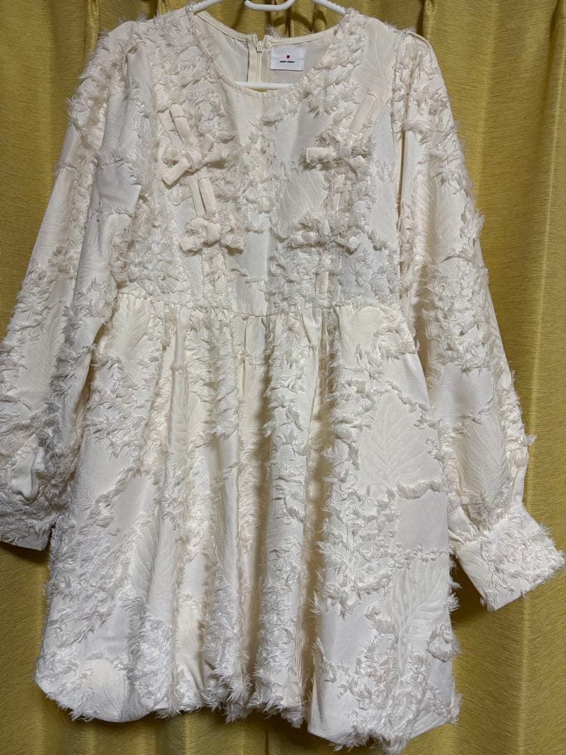 merry jenny バルーンリボンミニワンピース アイボリー