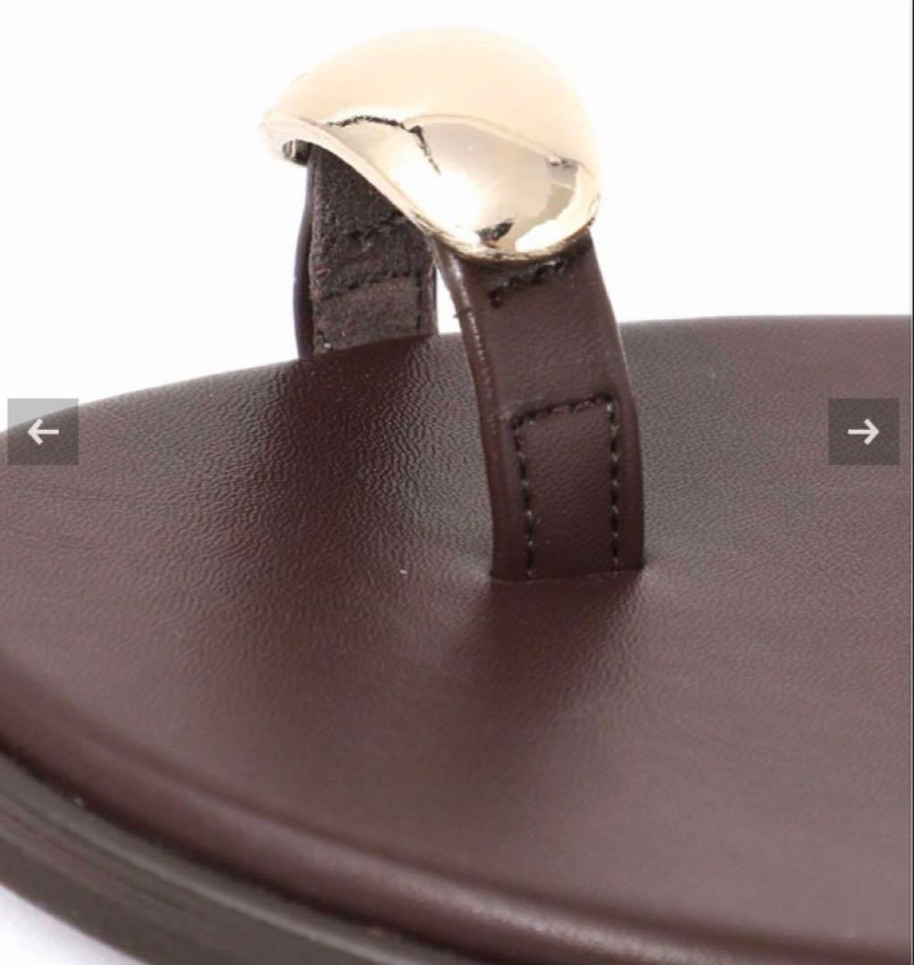 LE TALON メタルサムリングサンダル ブラウン　L