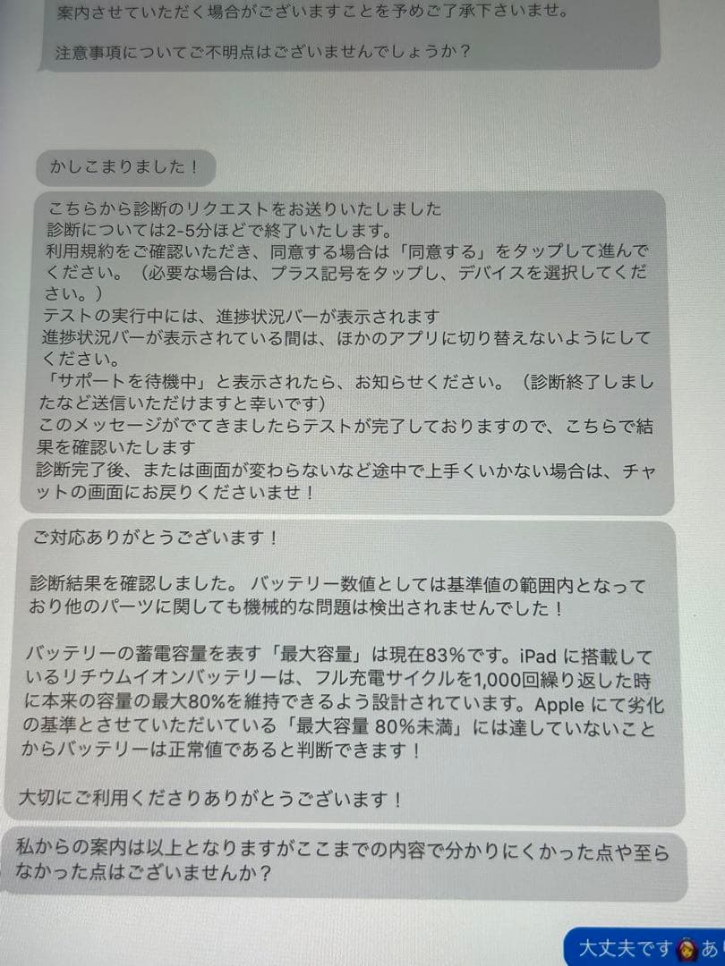 iPad 第5世代 32GB 最大容量83%