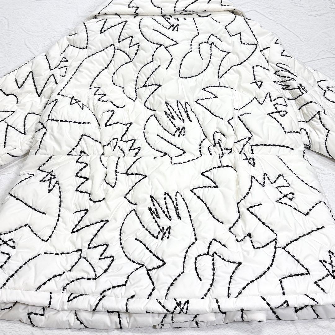 慈雨　センソユニコ　中綿コート　ジャケット　総刺繍　ステッチ　スタンドカラー