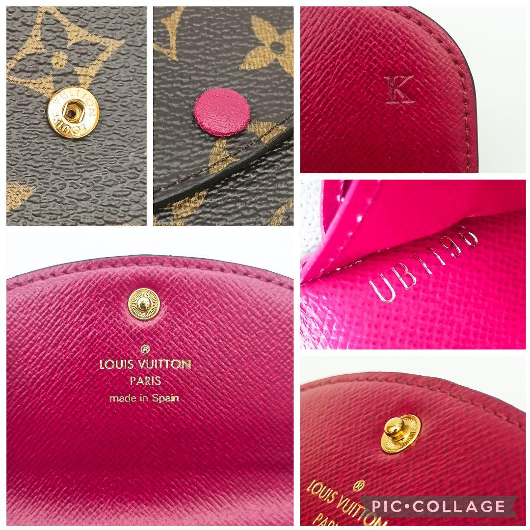 【美品S】ルイヴィトン　ポルトモネロザリ　モノグラム　フューシャ
