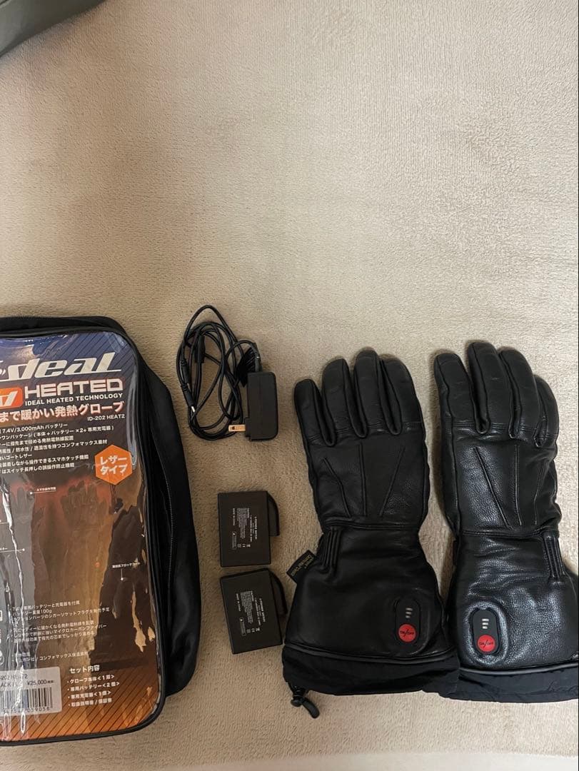 IDEALバイク用電熱レザーヒートグローブ ID-202 HEAT2