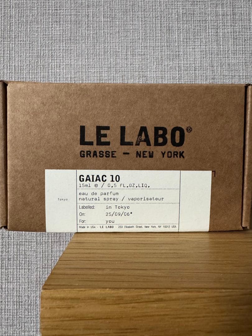 香水(ユニセックス) LE LABO GAIAC10