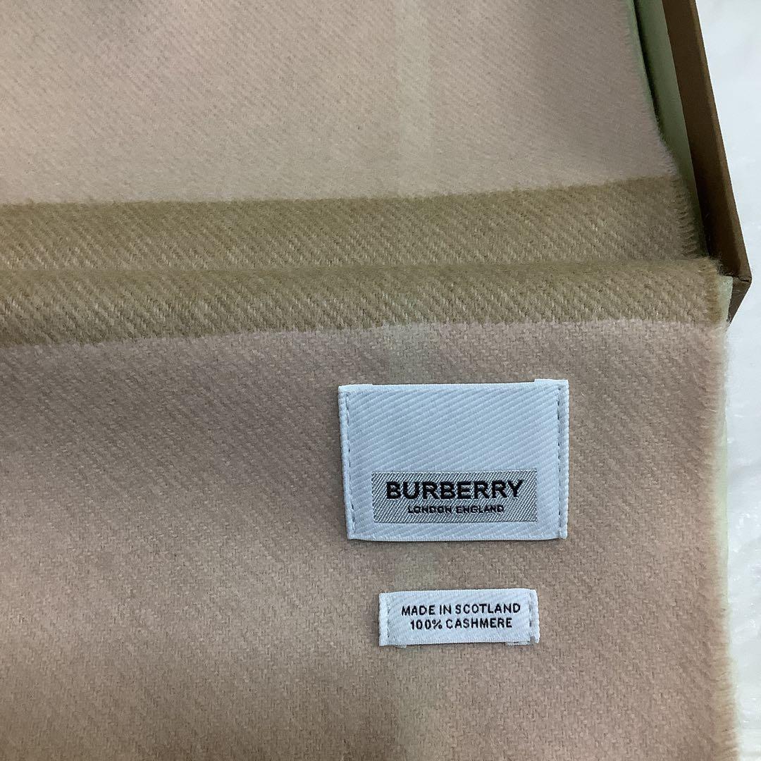 7671⑧BURBERRY チェック柄マフラー ピンク・ベージュ