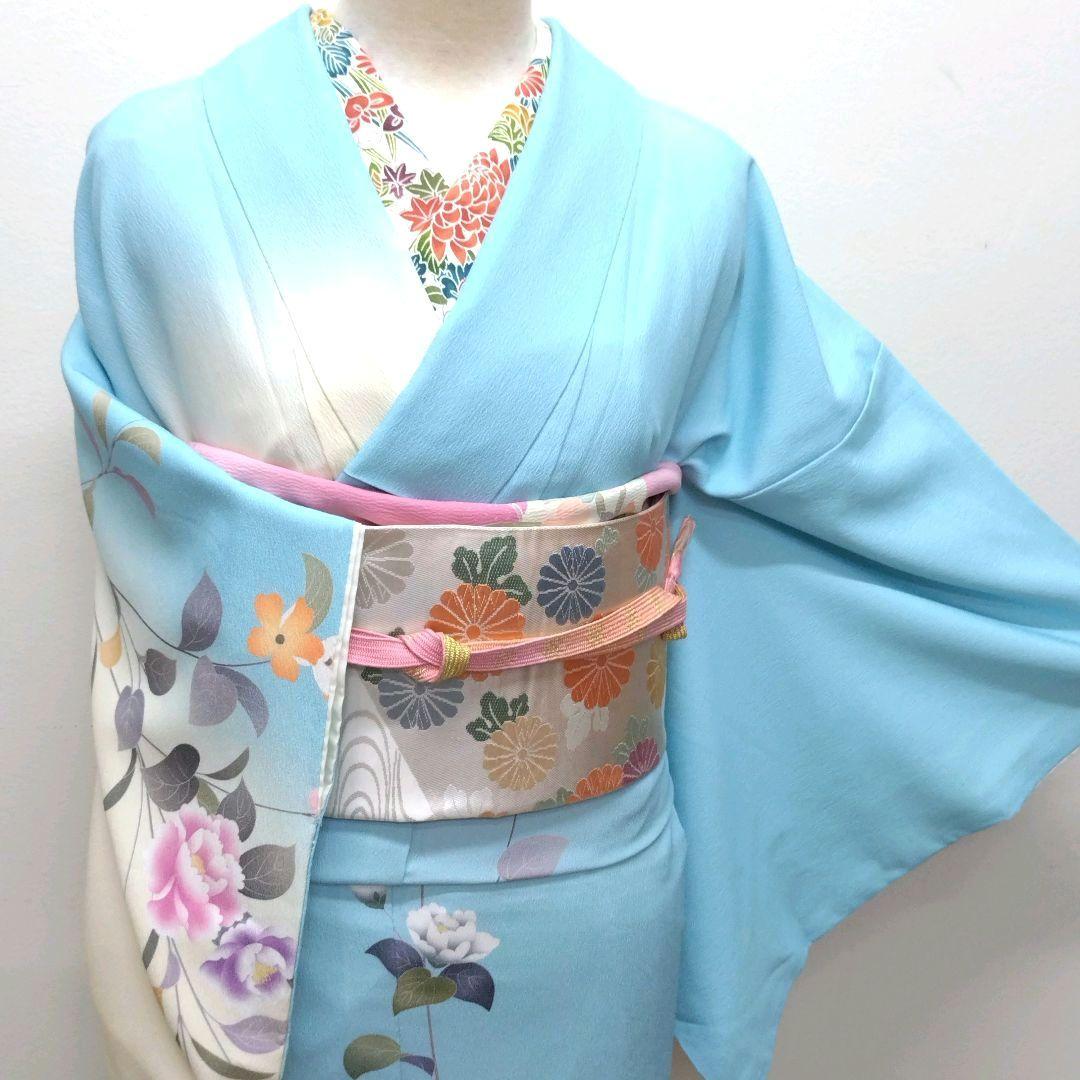 802　半額セール　ブランドもの　美品　染分け暈し　洗える訪問着　4点フルセット