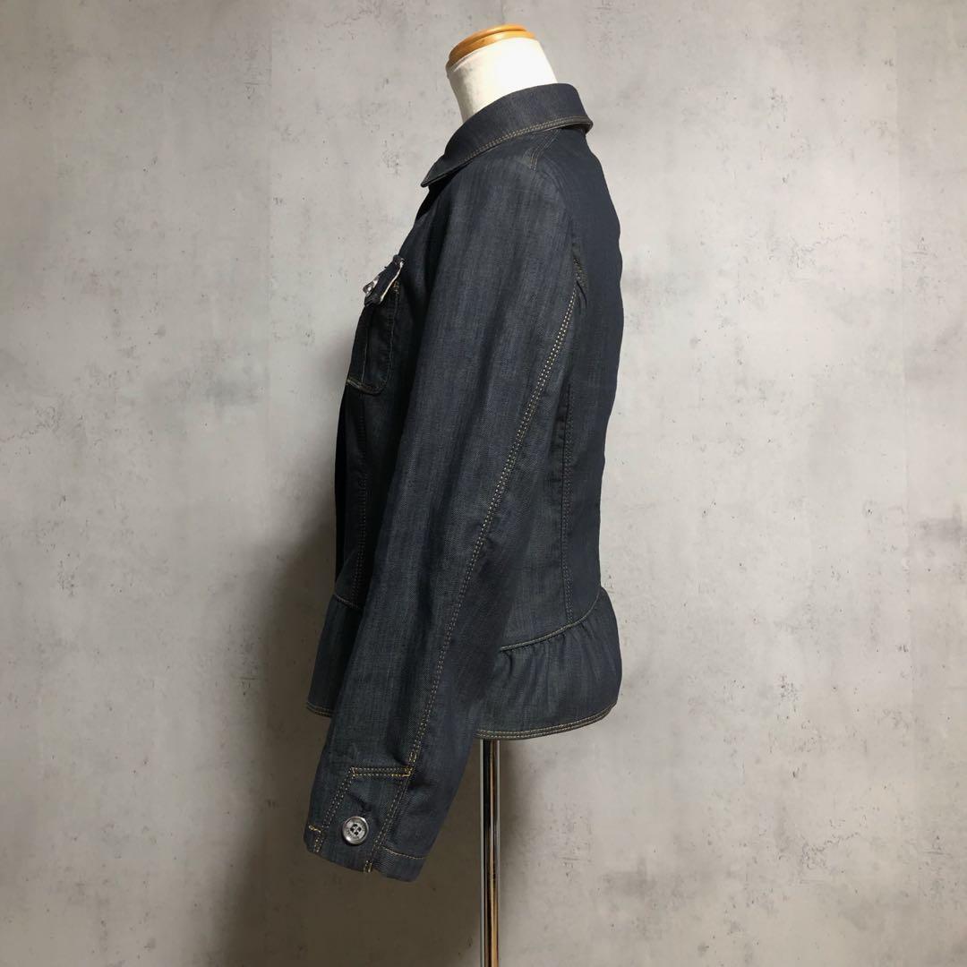 J*Y様 良品　BURBERRYバーバリーロンドン フリルデニムジャケット　ロゴ