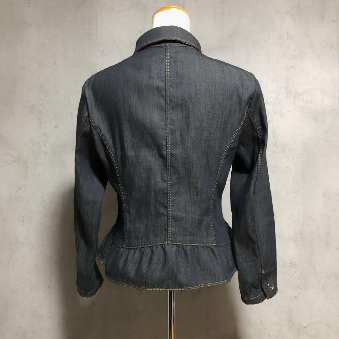 J*Y様 良品　BURBERRYバーバリーロンドン フリルデニムジャケット　ロゴ