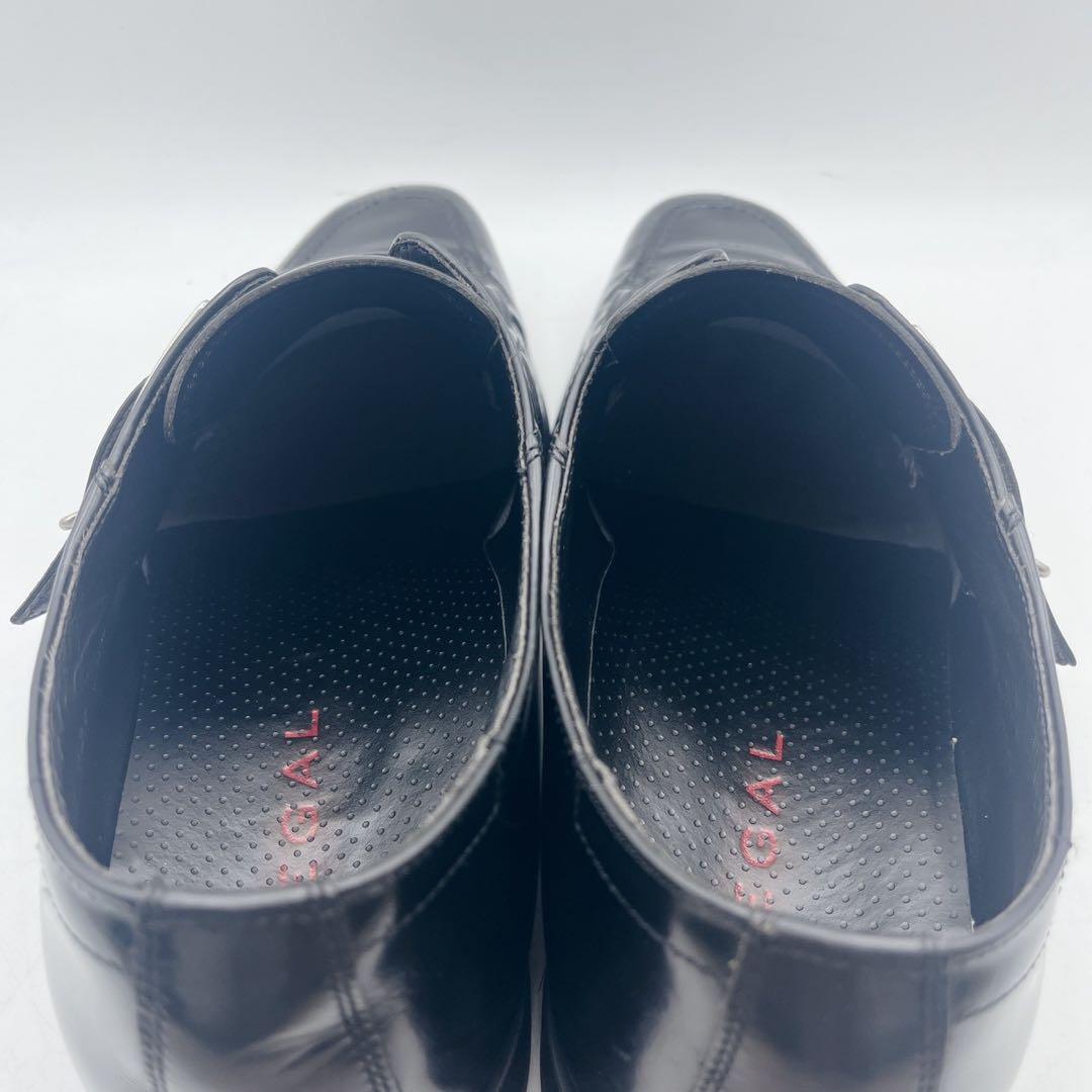 リーガル Y625 Uチップ モンクストラップシューズ ベルト 金具 ブラック