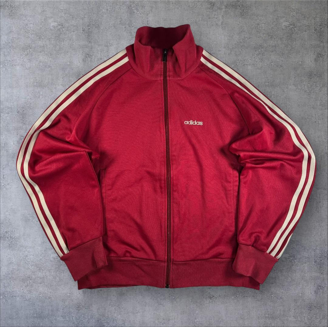 00s adidas アディダス トラックジャケット 赤 白ライン
