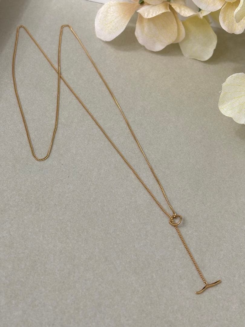 ete [レイヤード] K10YG セミロング ラリエット　美品